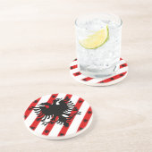 アルバニアストライプ国旗 コースター (側面)