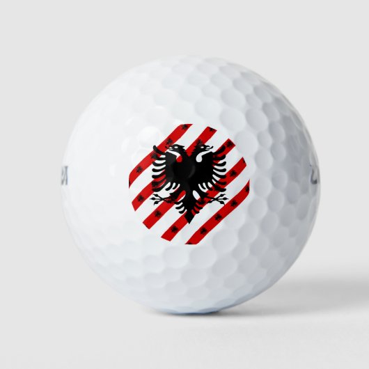 アルバニアストライプ州旗 ゴルフボール (正面)