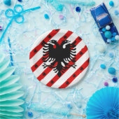 アルバニアストライプ州旗 ペーパープレート (パーティー)