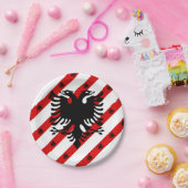 アルバニアストライプ州旗 ペーパープレート (パーティー)