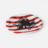 アルバニアストライプ州旗 ペーパープレート (アングル)