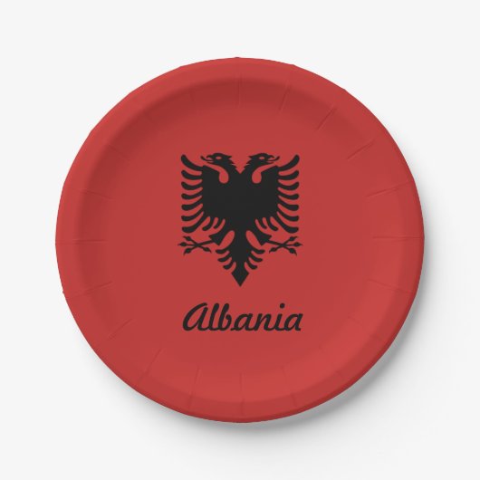 アルバニアダブルイーグル紙プレート ペーパープレート (正面)