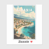 アルバニアトラベルアートヴィンテージ シール (シート)
