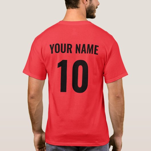 アルバニアパーソナライズされたナショナルチームジャージー Tシャツ (裏面)