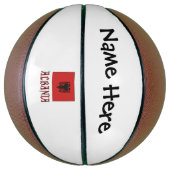 アルバニアパーソナライズされた国旗 バスケットボール (縦)