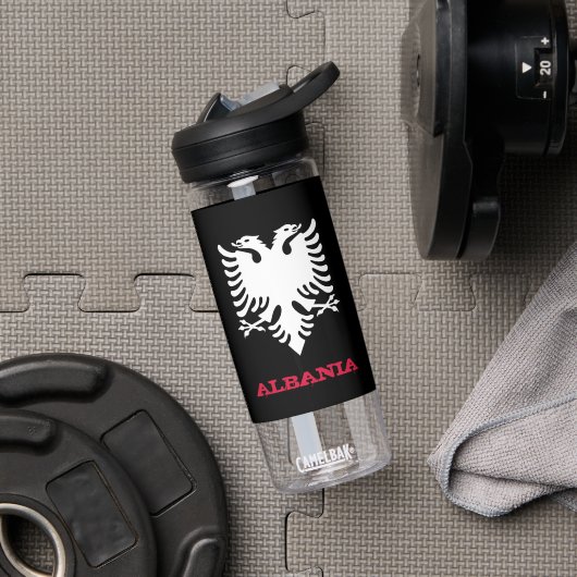 アルバニアフィットネス&アルバニアの腕のコート/旗 ウォーターボトル (ジム)