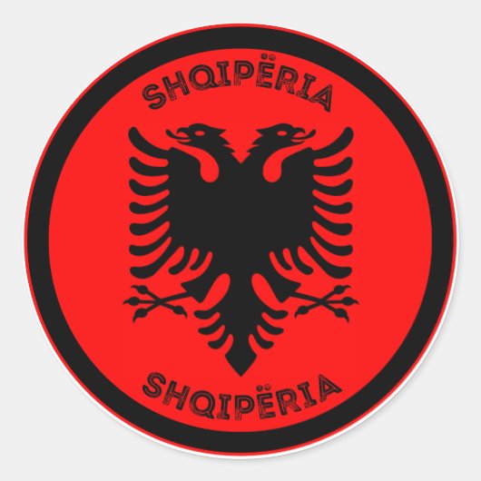 アルバニアブラックイーグルサークルシェイプ ラウンドシール (正面)