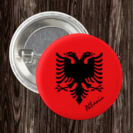 アルバニアボタン、愛国的アルバニア国旗のファッション 缶バッジ