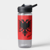 アルバニアボトル愛国的アルバニア国旗 ウォーターボトル (左面)