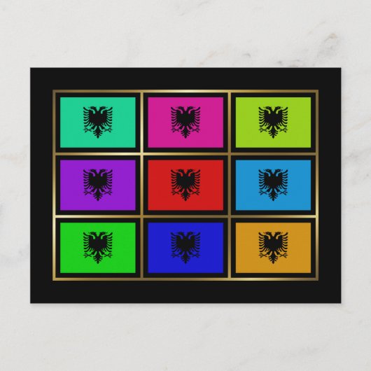 アルバニアマルチフエフラグはがき ポストカード (正面)