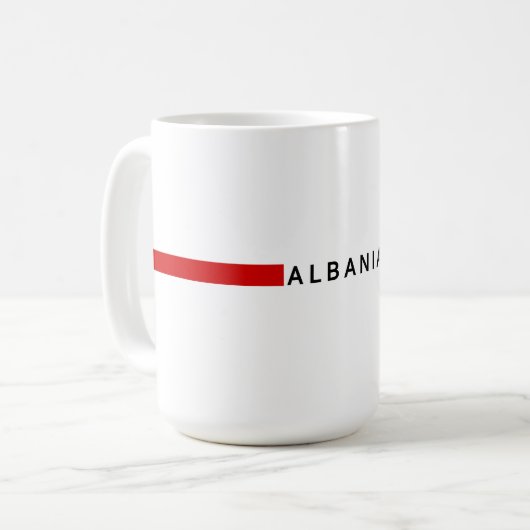 アルバニアミニマル国旗 コーヒーマグカップ (正面左)