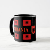 アルバニアモダン国旗のマグ マグカップ (正面左)