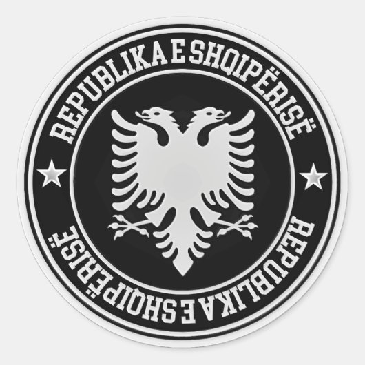 アルバニアラウンドエンブレム ラウンドシール (正面)