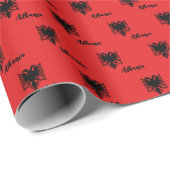 アルバニアラッピング紙、アルバニア国旗の愛国心 ラッピングペーパー (ロールコーナー)