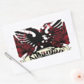 アルバニアワシ 長方形シール (封筒)