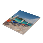 アルバニアンリビエラ、サミル、町のビーチフロント タイル (側面)