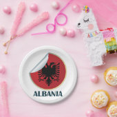 アルバニア両頭イーグルエンブレム ペーパープレート (パーティー)