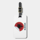 アルバニア両頭イーグルエンブレム ラゲッジタグ (正面縦)