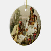 アルバニア人、オスマン軍の傭兵、パブ。 b セラミックオーナメント (右)