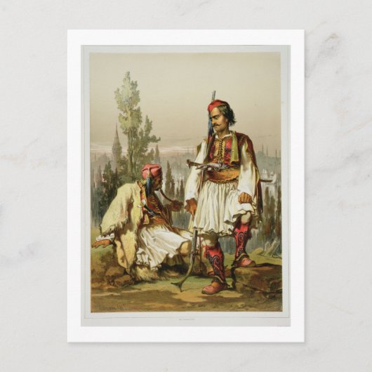 アルバニア人、オスマン軍の傭兵、パブ。 b ポストカード (正面)