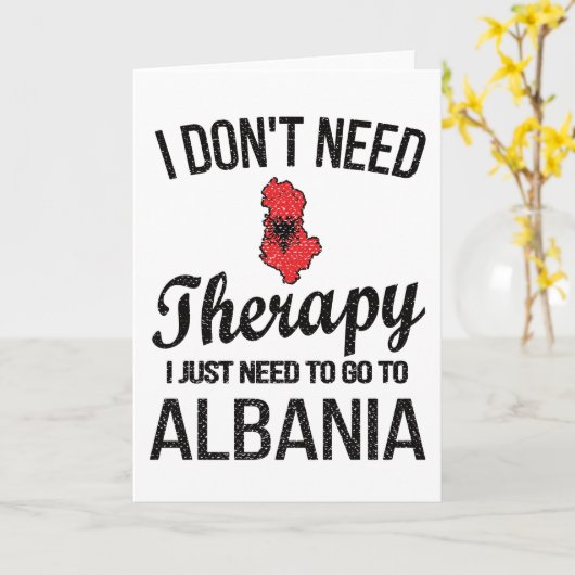 アルバニア伝統アルバニアルーツアルバニア国旗 カード (黄色い花)