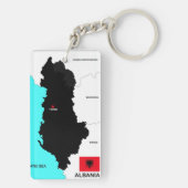 アルバニア国の地図の国旗 キーホルダー (裏面)