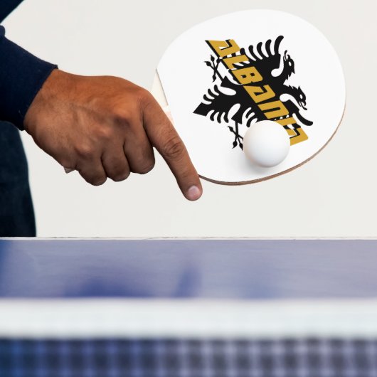 アルバニア国エレガント有国・アルバニア国旗 卓球ラケット (インサイチュ)