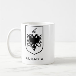 アルバニア国家の紋章 ヘリテージインク コーヒーマグカップ