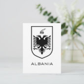 アルバニア国家の紋章 ヘリテージインク ポストカード (スタンド正面)