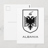 アルバニア国家の紋章 ヘリテージインク ポストカード (正面/裏面)