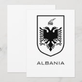 アルバニア国家の紋章 ヘリテージインク 招待状 (正面/裏面)
