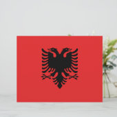 アルバニア国旗とレターヘッド (スタンド正面)