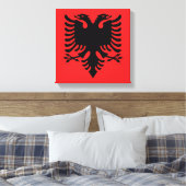 アルバニア国旗のキャンバスの印刷 キャンバスプリント (インサイチュ (寝室))