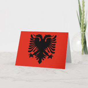 アルバニア国旗のグリーティングカード シーズンカード