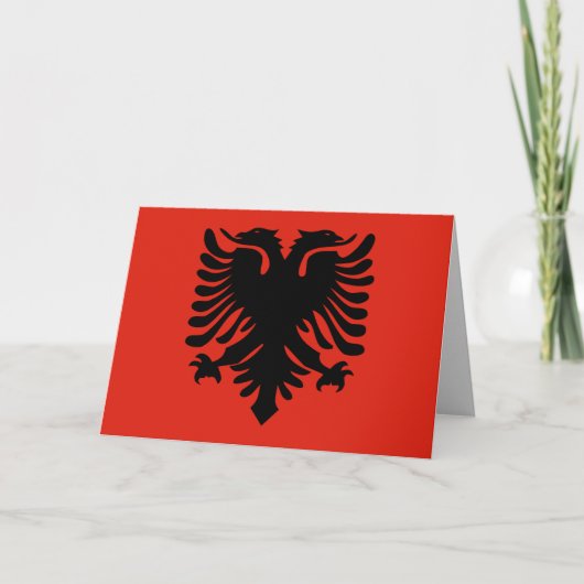 アルバニア国旗のグリーティングカード シーズンカード (正面)