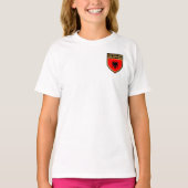 アルバニア国旗のシールドTシャツ Tシャツ (正面)