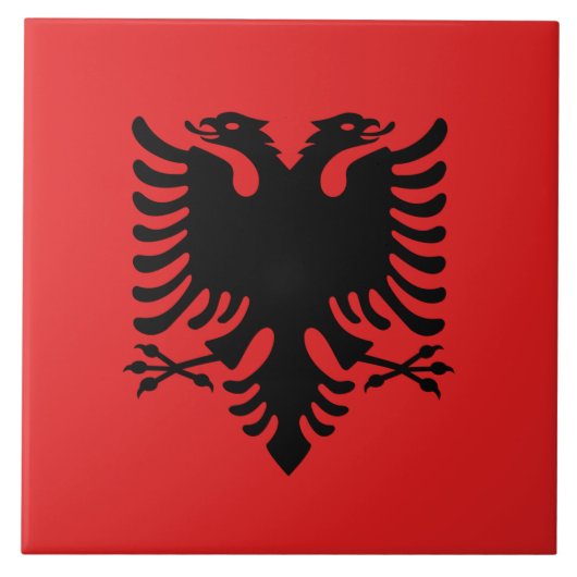 アルバニア国旗のタイル タイル (正面)