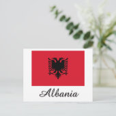 アルバニア国旗のデザイン ポストカード (スタンド正面)