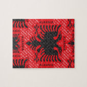 アルバニア国旗のパターン2 ジグソーパズル (横)