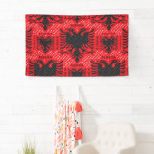 アルバニア国旗のパターン2 横断幕 (インサイチュ)