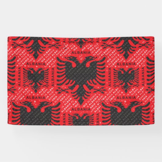 アルバニア国旗のパターン2 横断幕 (横)