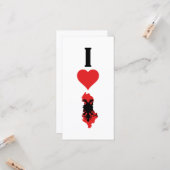 アルバニア国旗のマップ(垂直) Iハート(アルバニア州旗) カード (正面/裏面インサイチュ)