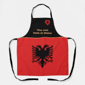 アルバニア国旗の味、アルバニア/料理AP エプロン (正面)