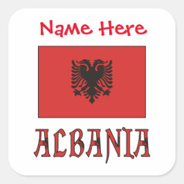 アルバニア国旗の赤（個人設定） スクエアシール