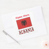 アルバニア国旗の赤（個人設定） スクエアシール (封筒)