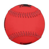 アルバニア国旗を持つ愛国野球 野球ボール (裏面)