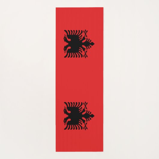 アルバニア国旗を掲げたヨガマット ヨガマット (裏面)