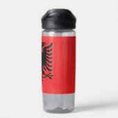 アルバニア国旗を掲げた水瓶 ウォーターボトル (背面)