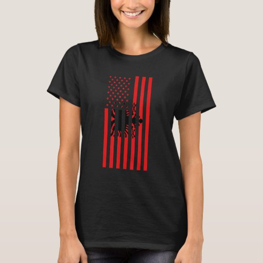 アルバニア国旗アルバニア Tシャツ (正面)