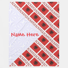 アルバニア国旗ラージパーソナライズされたル フリースブランケット